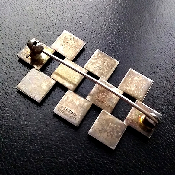 c1960s David Anderson - Norway Sterling Silver Modernist Brooch Pin VINTAGE - Picture 11 of 16